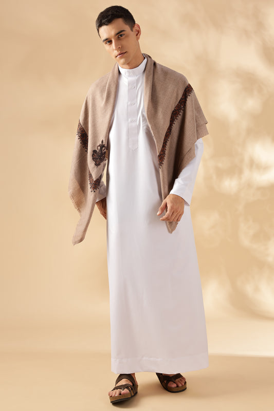 Simple Saudi White Thobe - Men