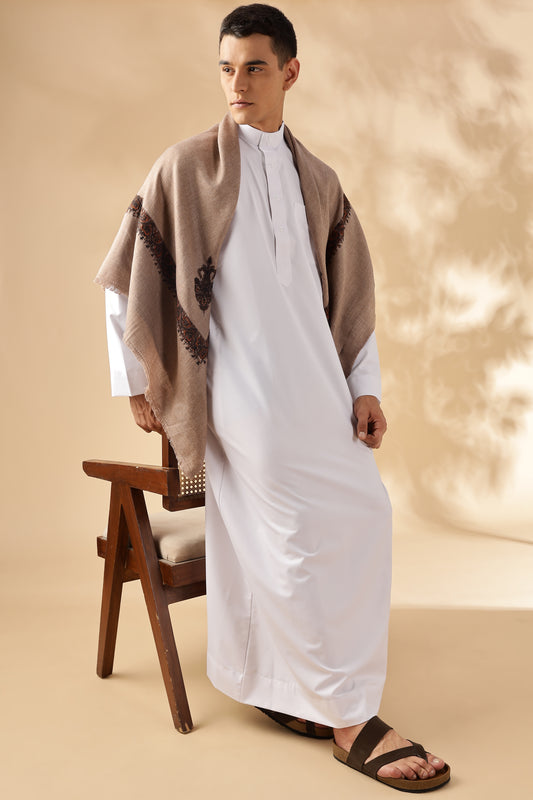 Simple Saudi White Thobe - Men