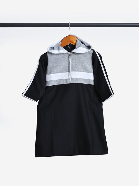 Sporty Black Thobe - Kids