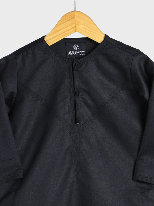 Majestic Omani Black Thobe - Kids