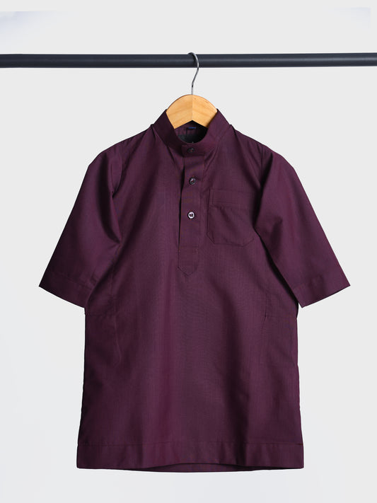 Simple Saudi Purple Thobe - Kids