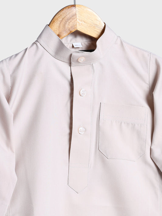 Simple Saudi Cream Thobe - Kids