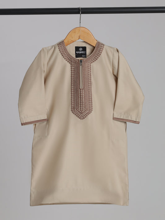 Hayat Moroccan Oat Brown Thobe - Kids