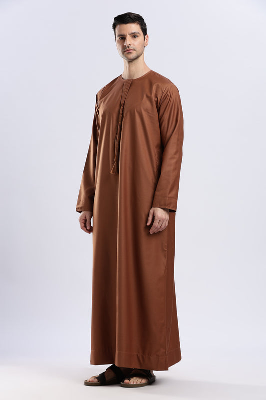 Classic Emarati Toffee Brown Thobe - Men