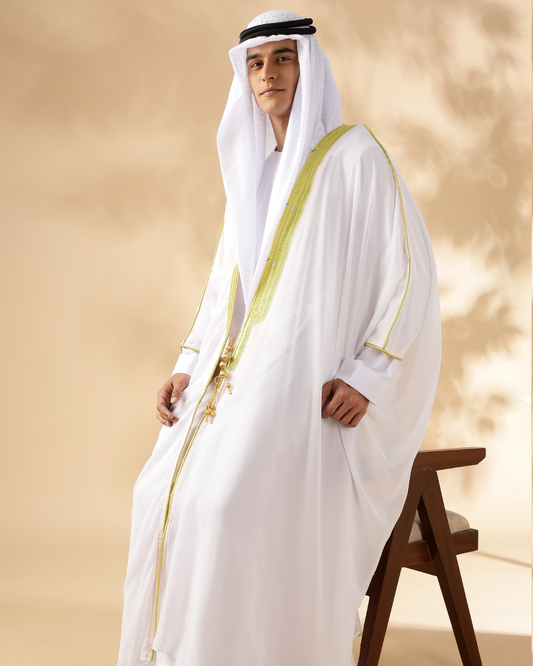 Al Madeena White Bisht - Men