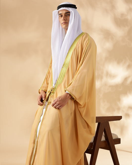 Al Madeena Cream Bisht - Men