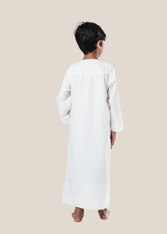 Crown Omani White Thobe - Boys