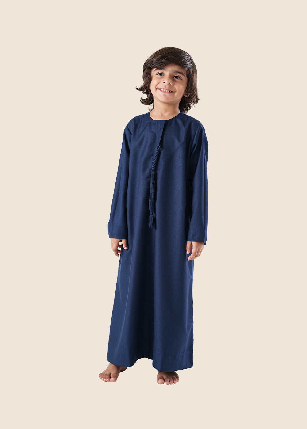 Classic Emarati Navy Blue Thobe Boys
