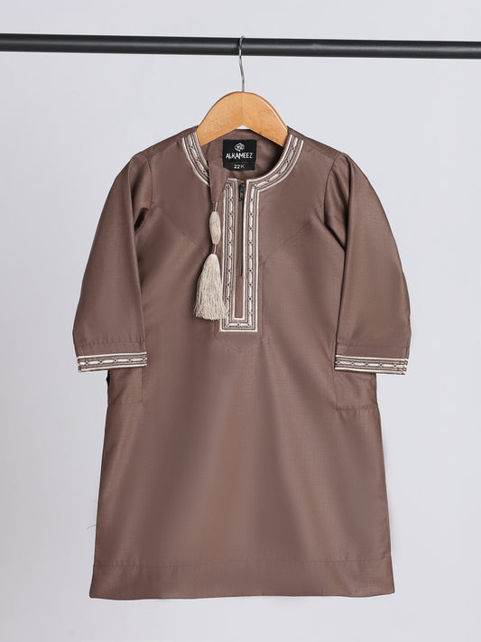 Fakhr Omani Mocha Brown Thobe - Kids