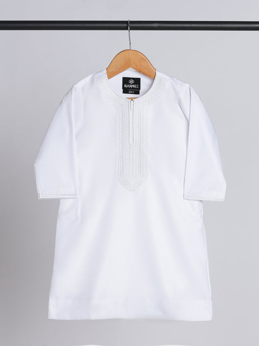 Hayat Moroccan White Thobe - Kids