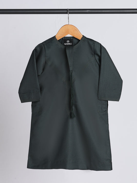 Classic Emarati Dark Green Thobe - Kids