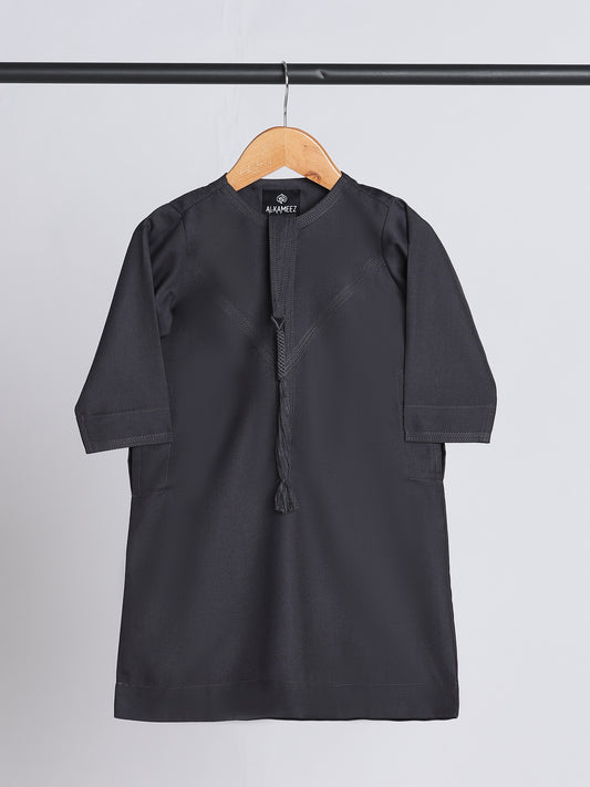 Classic Emarati Fossil Grey Thobe - Kids