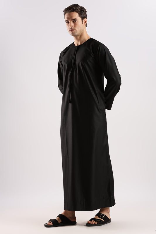 Classic Emarati Black Thobe - Men
