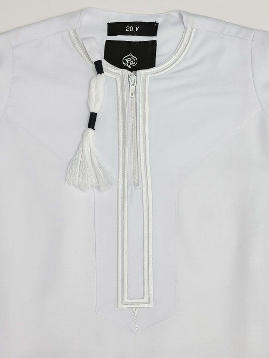 Crown Omani White Thobe - Kids