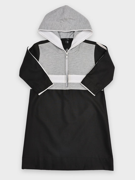 Sporty Black Thobe - Kids