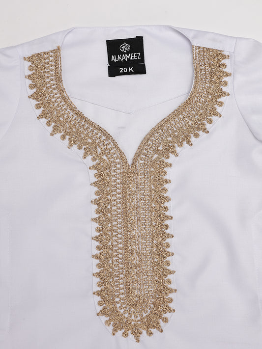 Royal Moroccan White Thobe - Kids