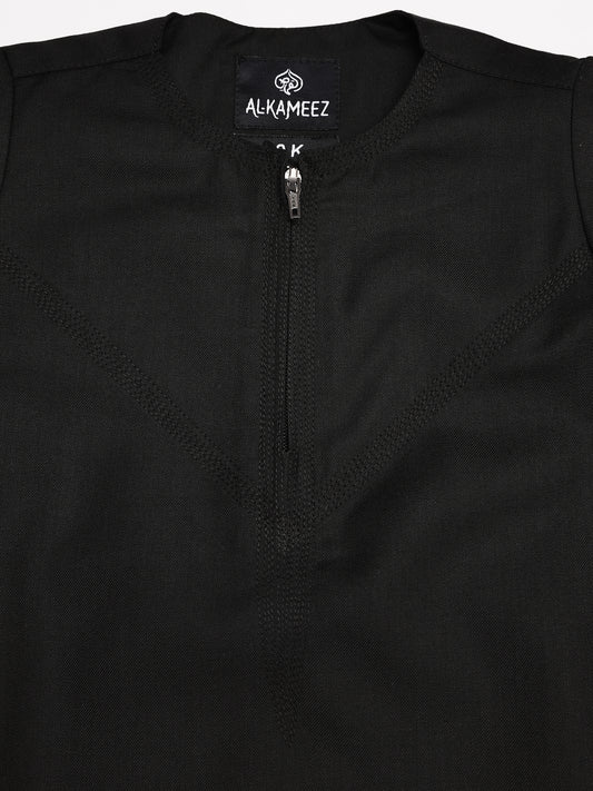 Classic Emarati Black Thobe - Kids