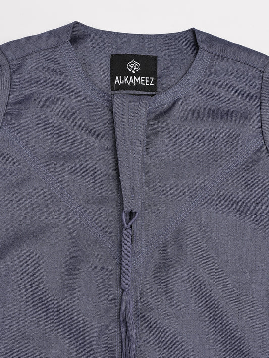 Classic Emarati Oxford Blue Thobe - Kids