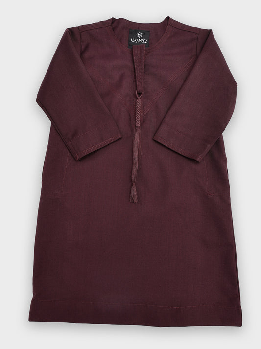 Classic Emarati Plum Purple Thobe - Kids
