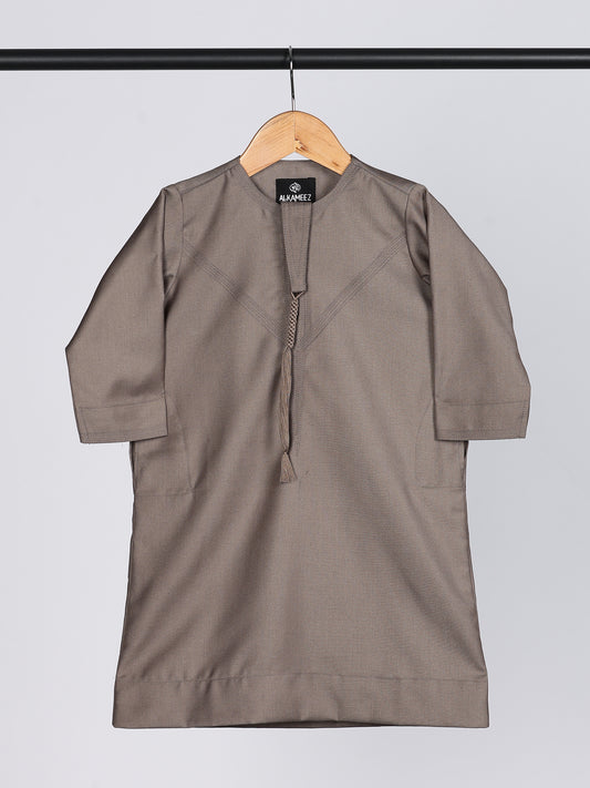 Classic Emarati Sand Brown Thobe - Kids