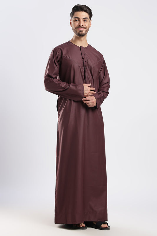 Noir Emarati Taupe Purple Thobe - Men