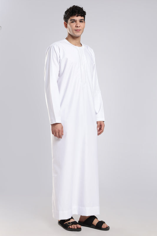 Hayat Moroccan White Thobe - Men