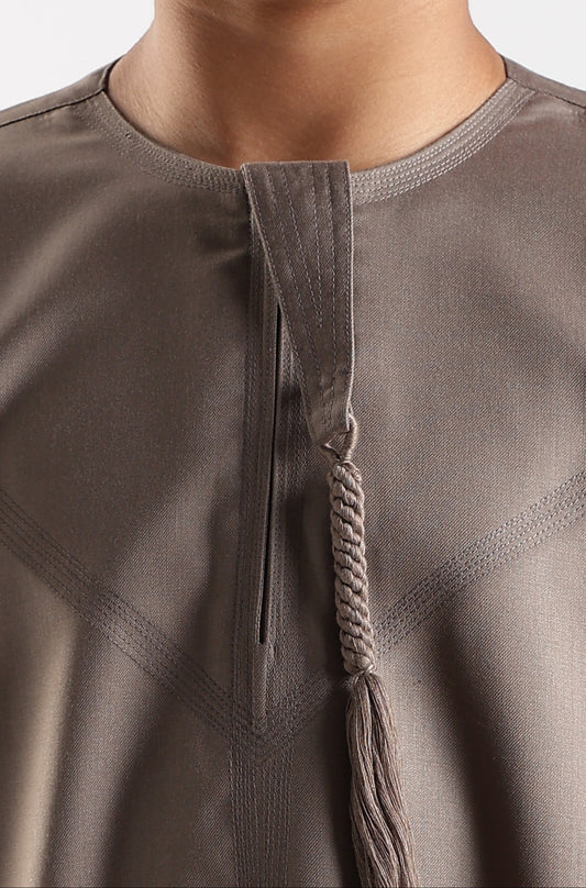 Classic Emarati Sand Brown Thobe - Boys
