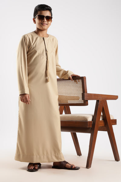 Classic Emarati Cream Thobe - Boys